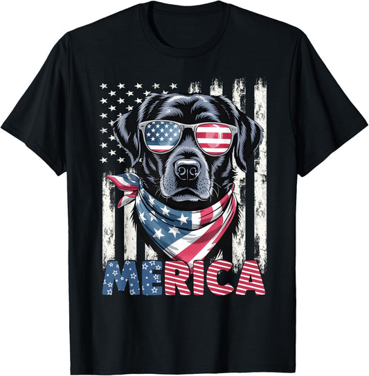 Labrador Retriever Usa Flag Merica Patriotic Dog 4Th July