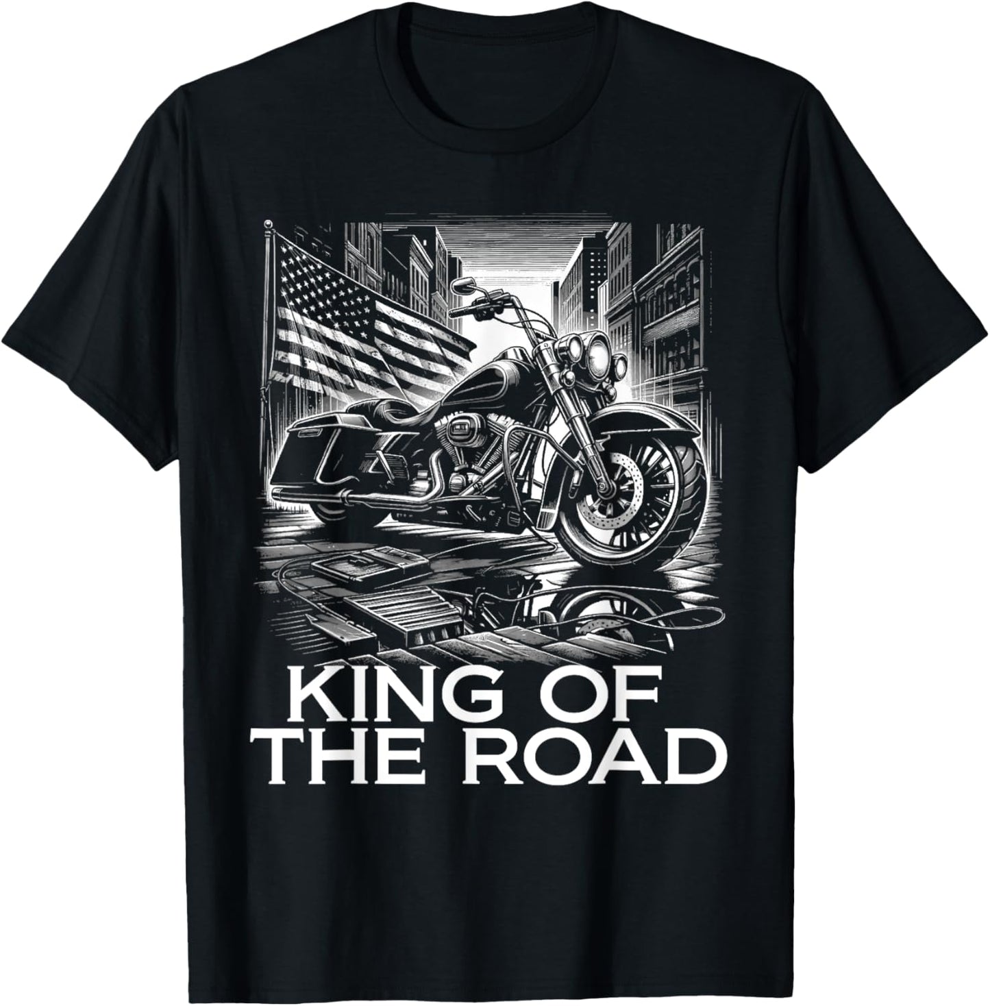 King Of The Road Motorcycles American Flag Motorcycle Rider
