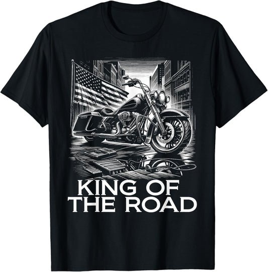 King Of The Road Motorcycles American Flag Motorcycle Rider