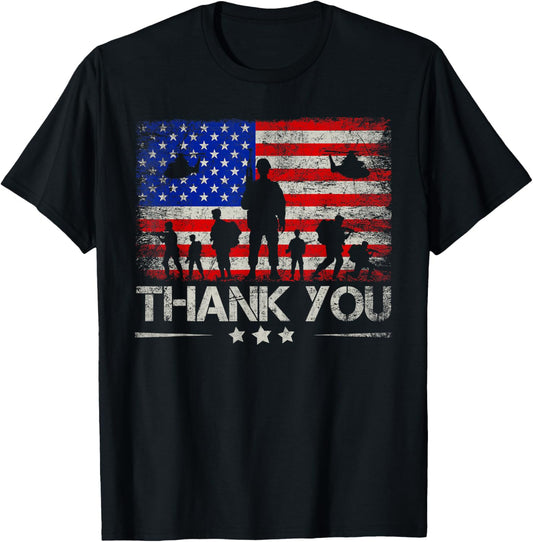 Thank You Patriotic Memorial Day 4Th Of July Usa Flag