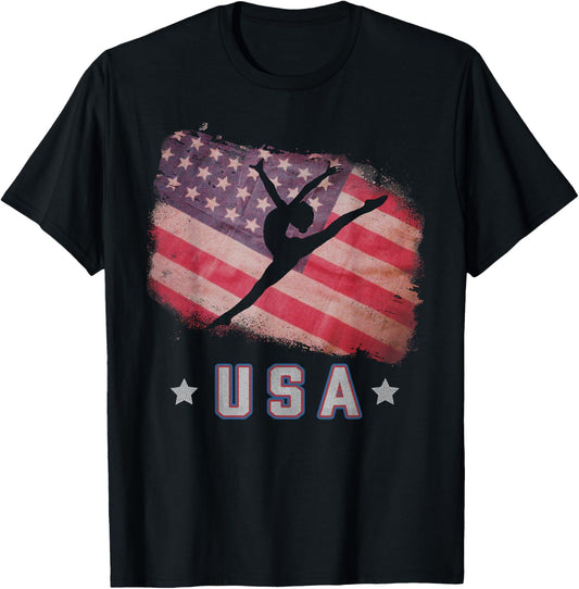 Usa American Flag Gymnastics Team Gymnast Usa