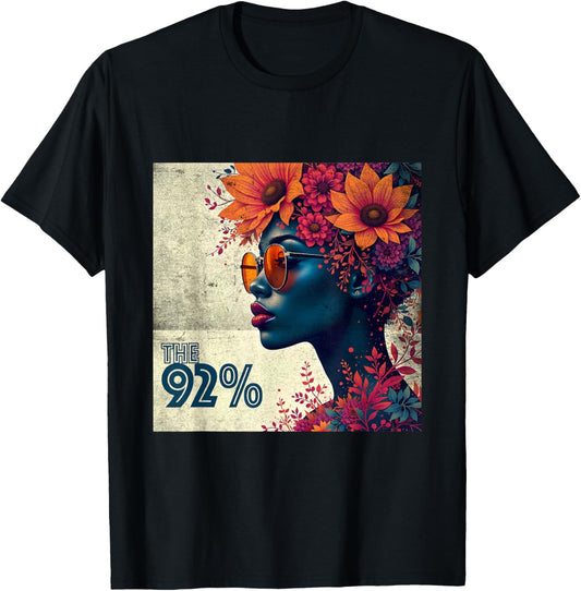 The 92 Percent \u2013 The 92 Logo on Floral Design Black Women