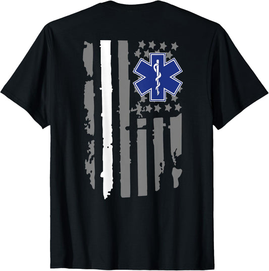 Thin White Line Proud Ems Emt Paramedic Nurse Medical Crew