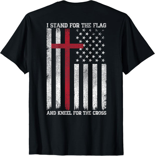 I Stand For The Flag Kneel For The Cross Usa American Flag