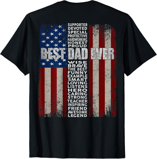 Dad American Flag Fathers Day 4Th Of July Gift Father Daddy