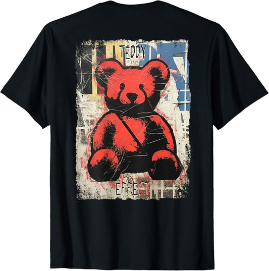 RTUZ Hip Hop Vintage Edgy Urban Y2K Back Print Streetwear T Shirt   Unisex Adults & Kids   Black   Small   Classic Sleeve   Crew Collar   Cotton & Polyester   Machine Wash