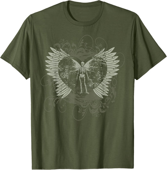 Aesthetic Y2k fairy wings skeleton alt grunge