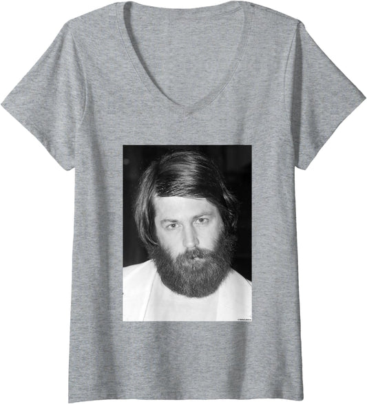 Womens Brian Wilson Of The Beach Boys By Allan Ballard V Neck