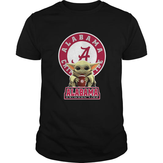Baby Yoda Hug Alabama Tide shirt