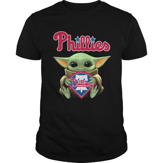 Baby Yoda Hug Philadelphia Phillies shirt