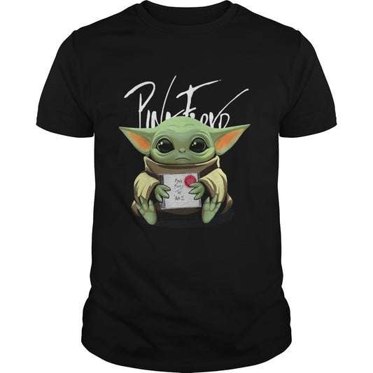 Baby Yoda Hug Pink Floyd shirt