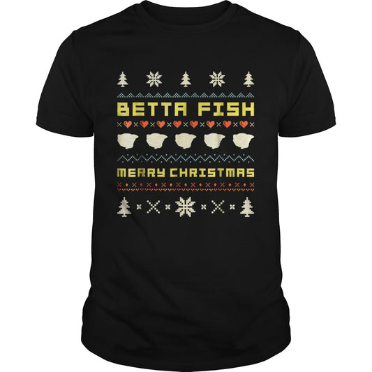 Betta Fish Christmas Ugly shirt