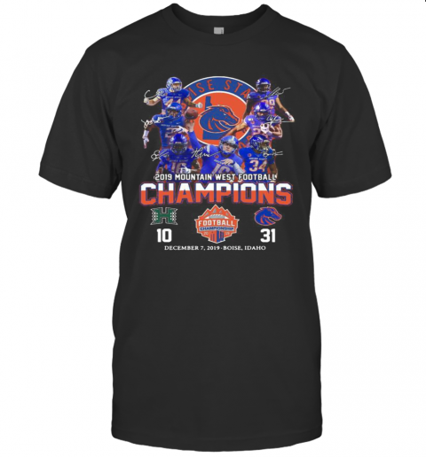 Boise State Broncos 2019 Mountain West Football Champions T Shirt