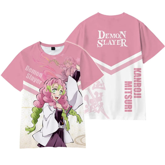 Boys Shirt Anime Demon Slayer Shirt Cosplay Top Cartoon T Shirts Fashion Casual Short Sleeve  L