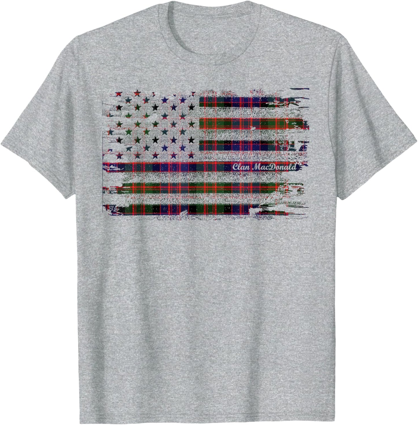 Clan Macdonald American Flag Scottish Tartan Shirt