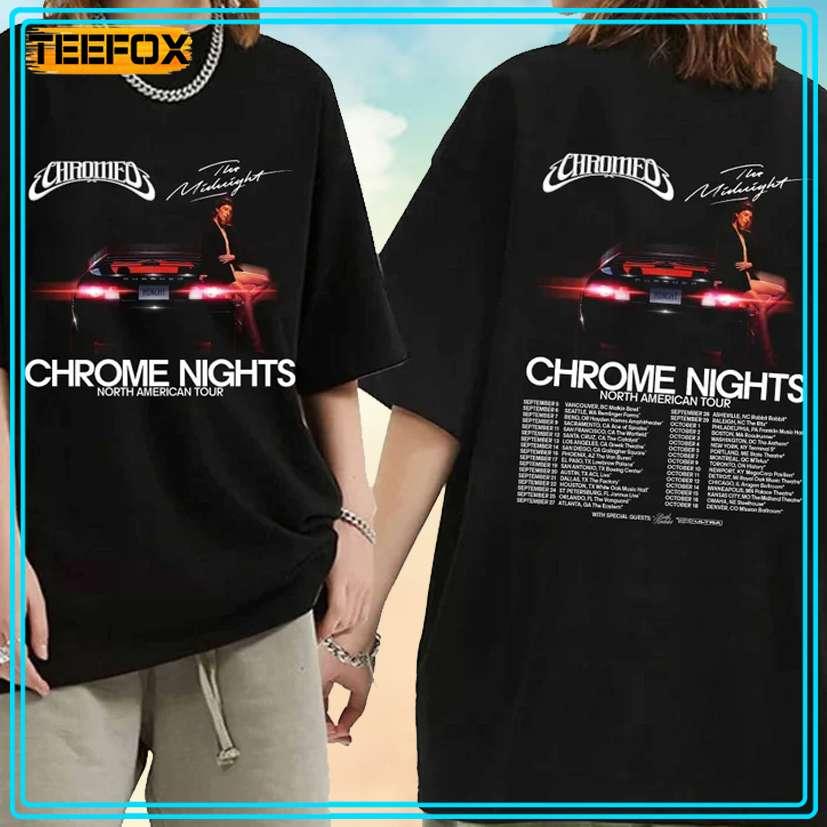Chromeo and The Midnight   Chrome Nights Tour 2024 Music T Shirt