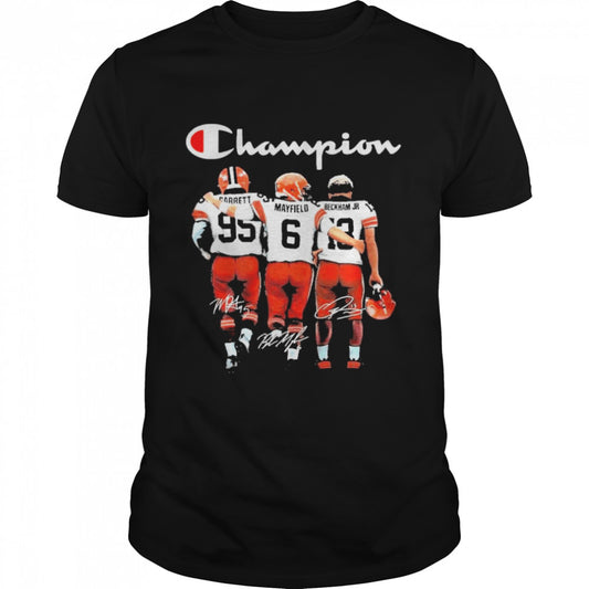 Cleveland browns champion garrett and mayfield and beckham jr shirt