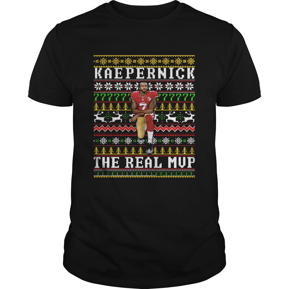 Colin Kaepernick the real MVP ugly christmas shirt
