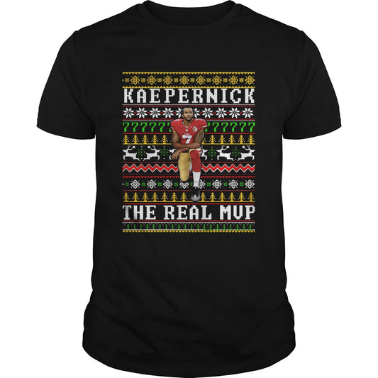 Colin Kaepernick the real MVP ugly christmas shirt