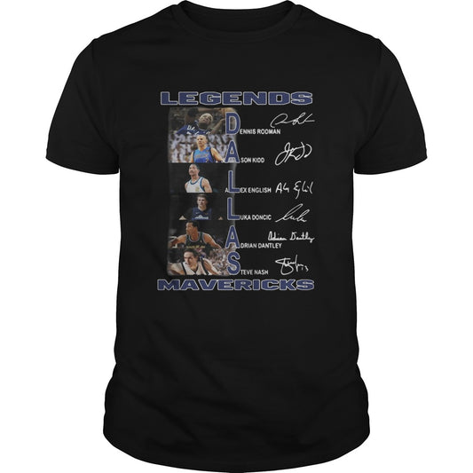 Dallas Cowboys Legends Mavericks Players Signatures shirt