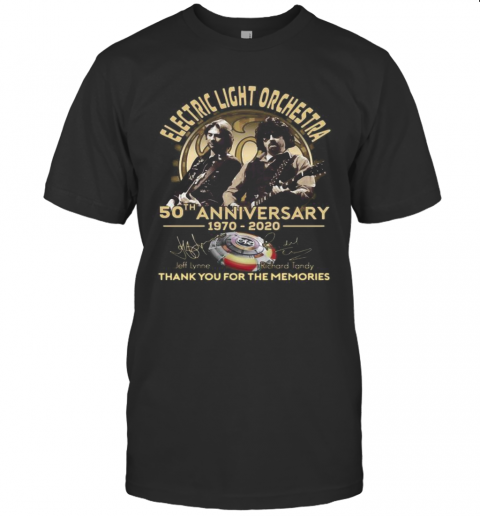 Electric Light Orchestra 50Th Anniversary 1970 2020 Thank You For The Memories Signatures T Shirt