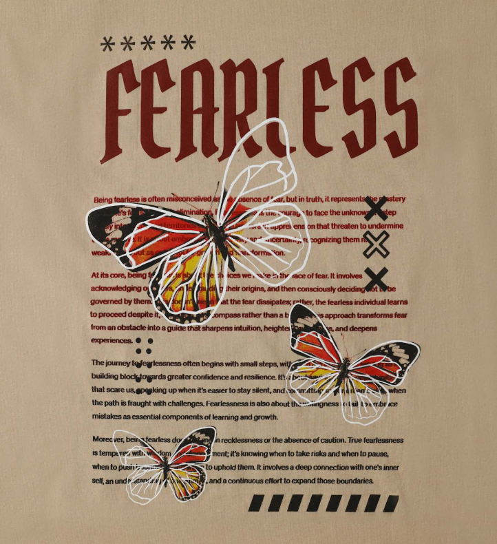 Fearless Butterfly Graphic Tee for Unisex