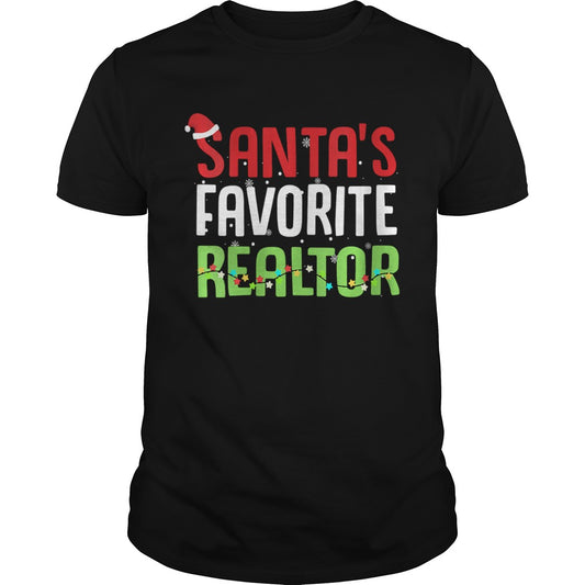 Funny Santas Favorite Realtor Estate Agent Christmas Gift shirt