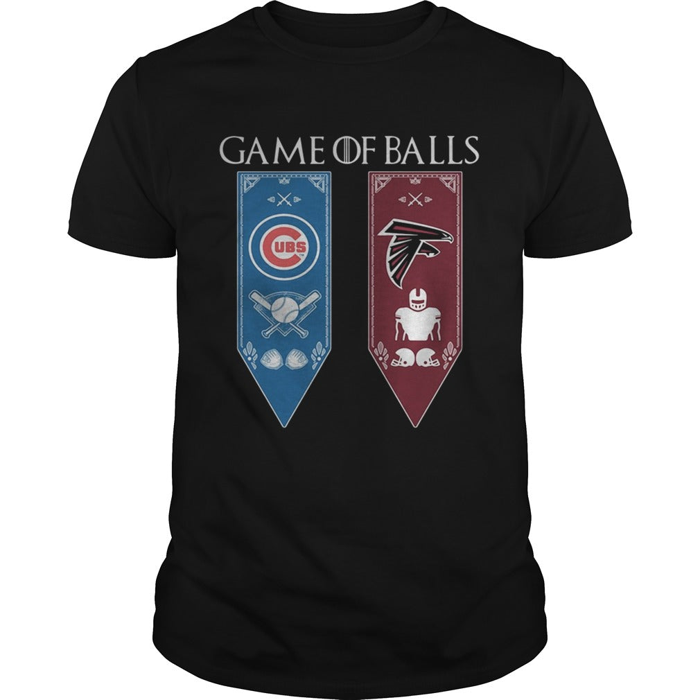 Game of Thrones game of balls Chicago Cubs and Atlanta Falcons tshirt