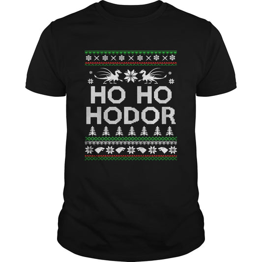 Game of throne HO HO Hodor Christmas Hoodie T Shirt