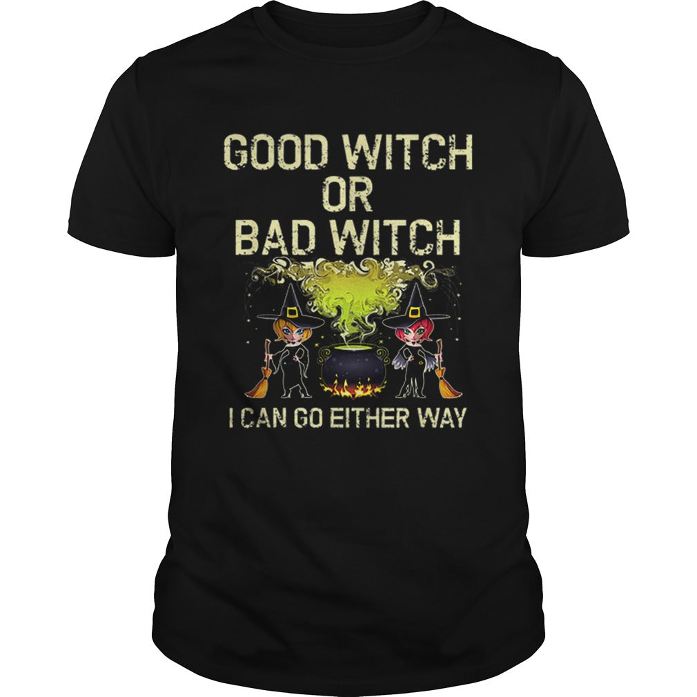 Good or Bad Witch Cute Womens Halloween shirt