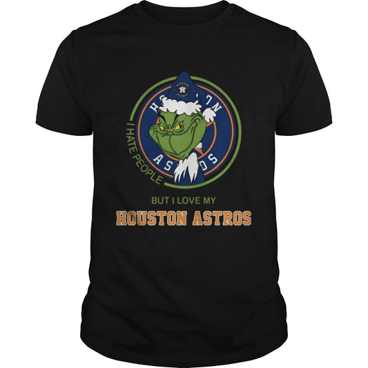 Grinch I Hate People But I Love Houston Astros Tshirt