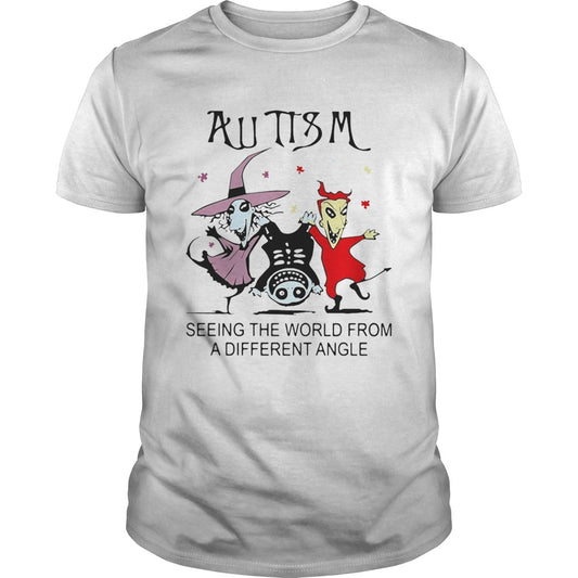 Halloween Autism seeing the world from a different angle shirt