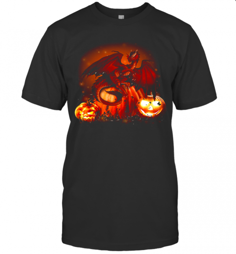 Halloween Dragon Pumkin T Shirt