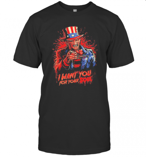 Halloween Freddy Krueger I Want You For Your Soul T Shirt