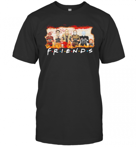 Halloween Horror Characters Friends Blood T Shirt