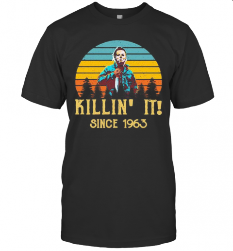 Halloween Michael Myers Killin It Since 1978 Vintage Retro T Shirt