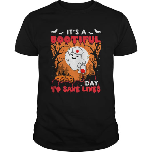 Halloween Nurse Its A Bootiful Day To Save Lives TShirt