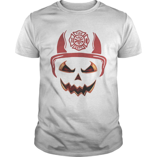 Halloween Pumpkin Firefighter Fireman Fire shirt