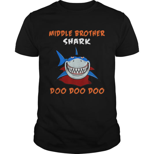 Halloween Shark Doo Doo Dracula Middle Brother Shark shirt