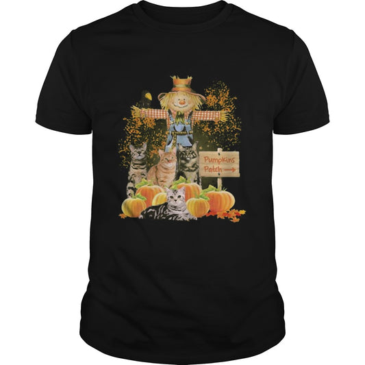 Halloween cats figurehead pumpkins patch shirt