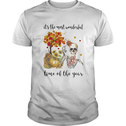 Halloween skeleton its the most beautiful time of the year shirt