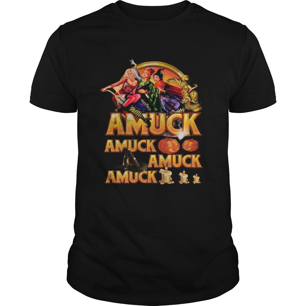 Halloween witch amuck pumpkin shirt