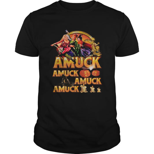 Halloween witch amuck pumpkin shirt
