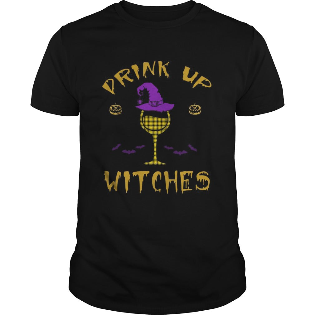 Happy Halloween Drink Up Witches Wine Lover TShirt