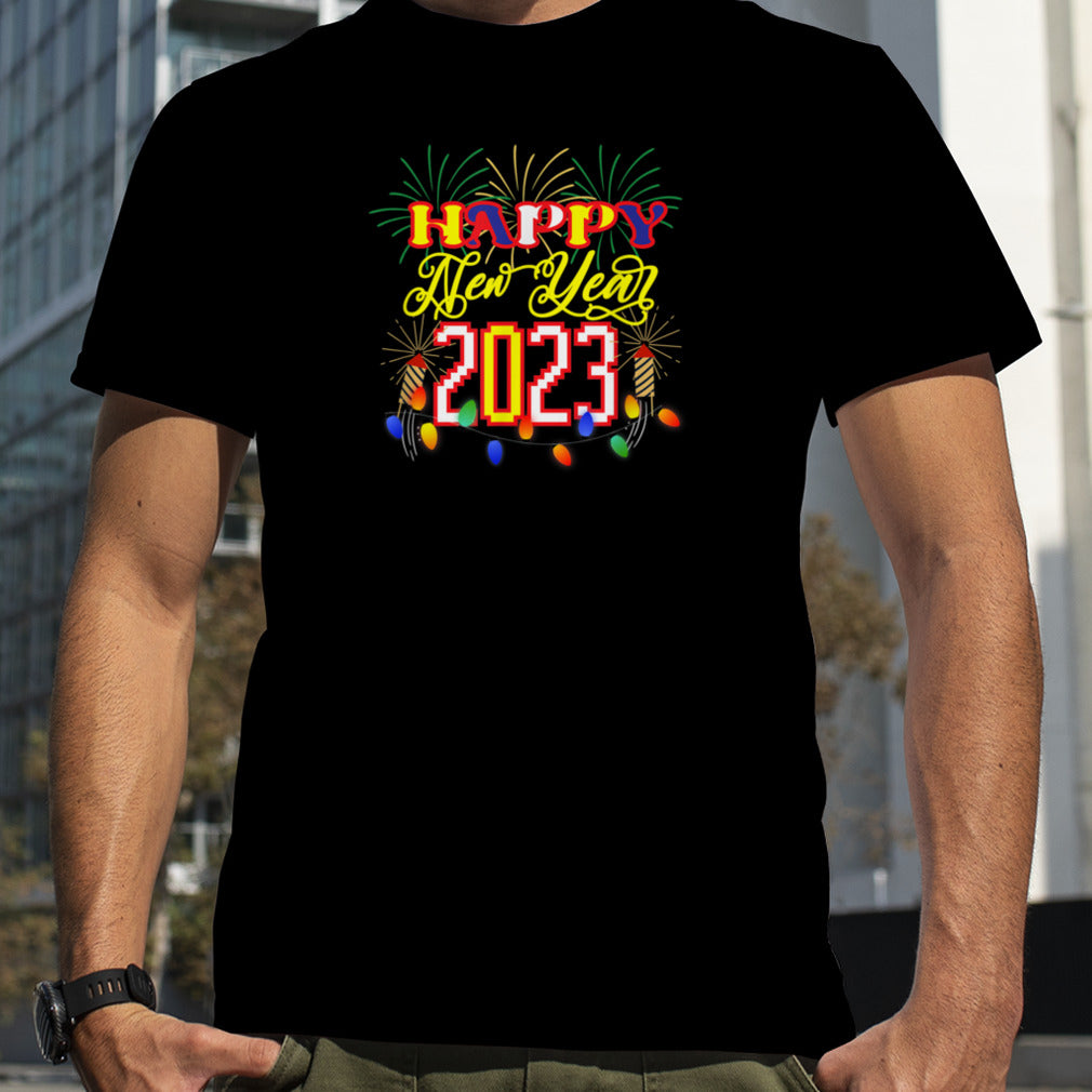 Happy New Year 2023 Pixelated Design T Shirt B0BNP87ZVV