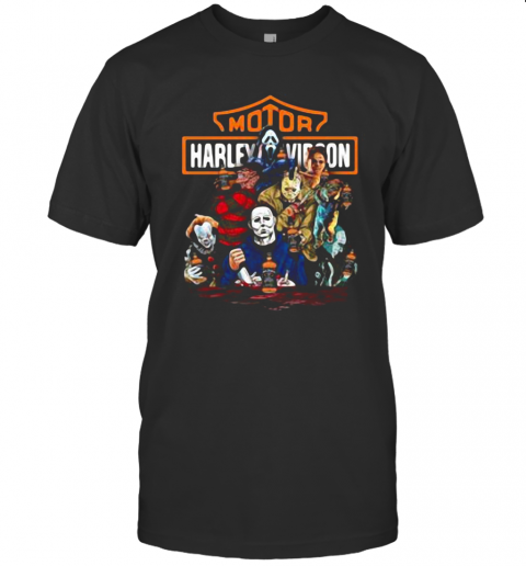 Harley Davidson Horror Film Characters Jack Daniel'S T Shirt