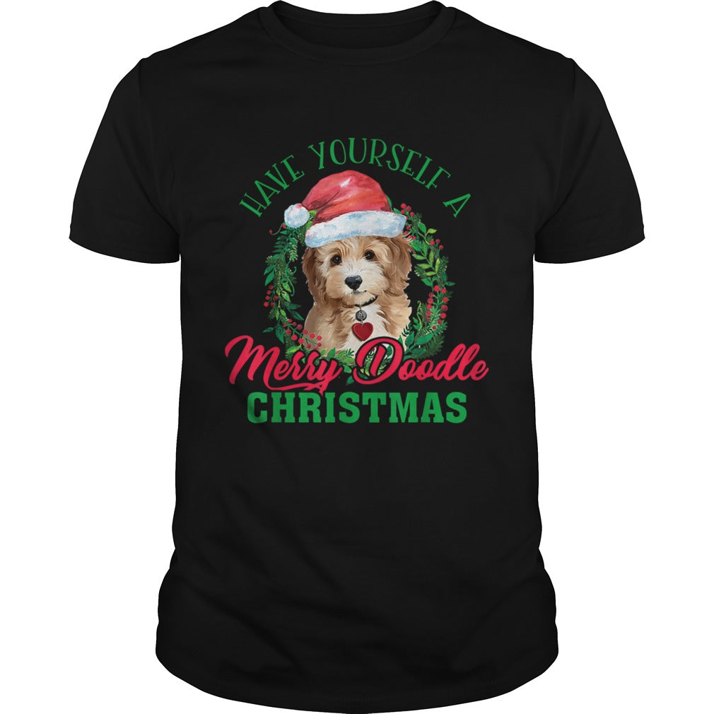 Have Yourself A Merry Doodle Christmas Goldendoodle Dog Love TShirt