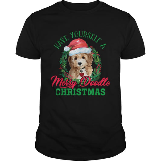 Have Yourself A Merry Doodle Christmas Goldendoodle Dog Love TShirt