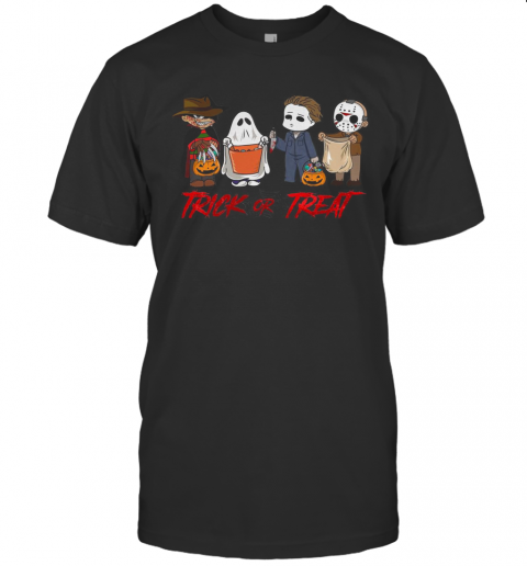 Horror Character Trick Or Treat Halloween T Shirt