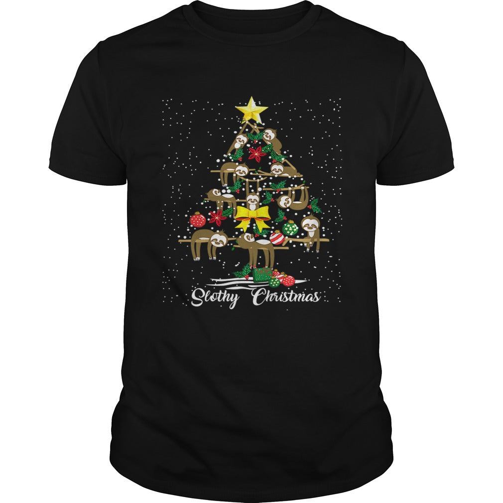 I Love Slothy Christmas Tree shirt